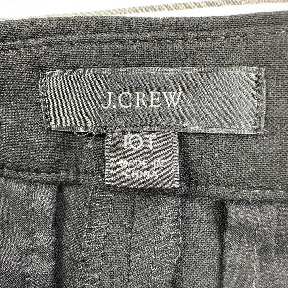 J. Crew Pants Womens 10 Tall Black Kate Straight Leg Four Season Stretch Classic